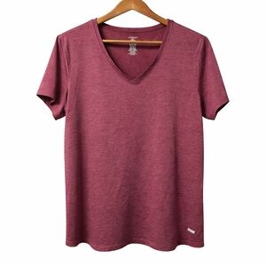 Athletic Works Women's Short Sleeve Tee - Maroon Burgandy Size Xxl